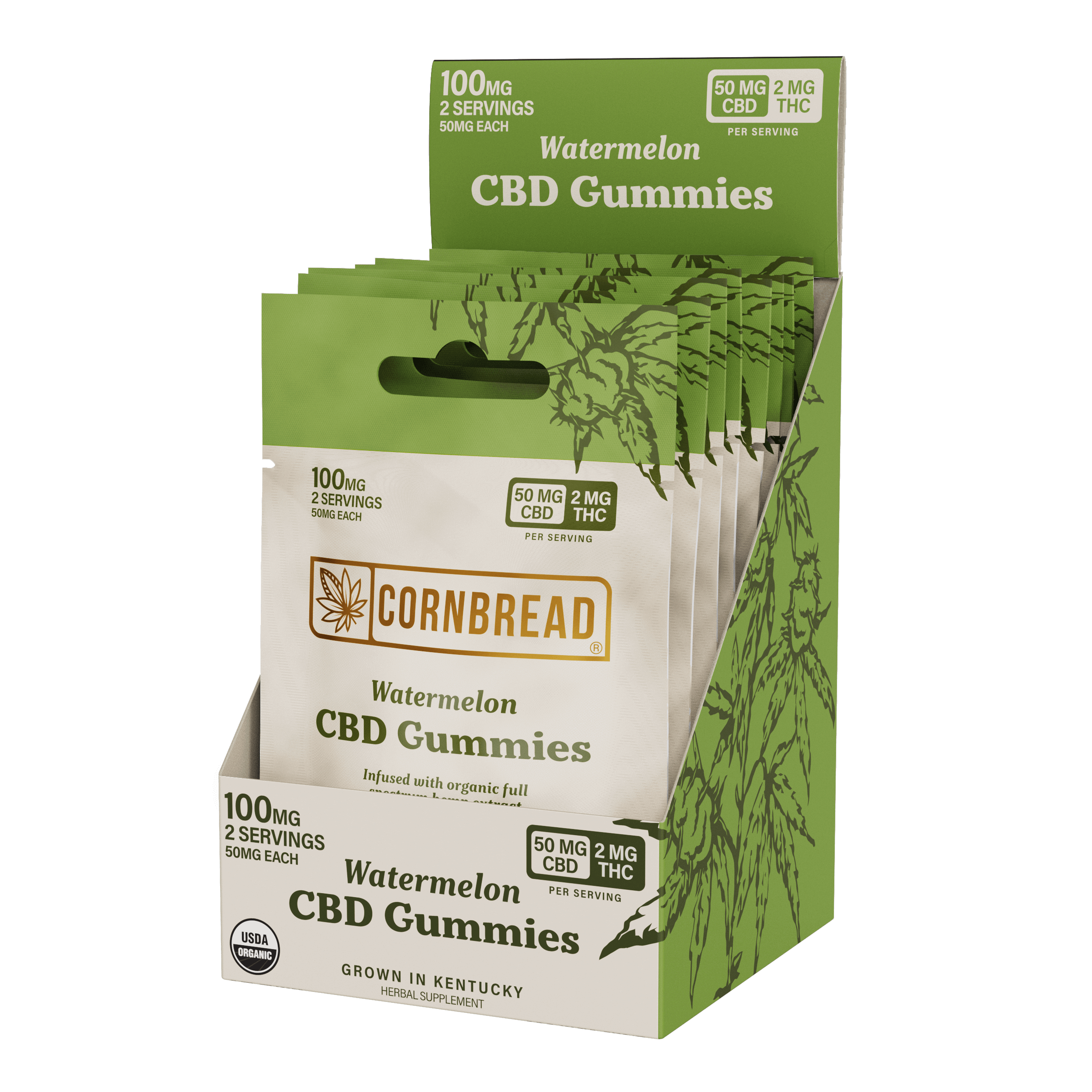 CBD Gummies Watermelon Pouch Box