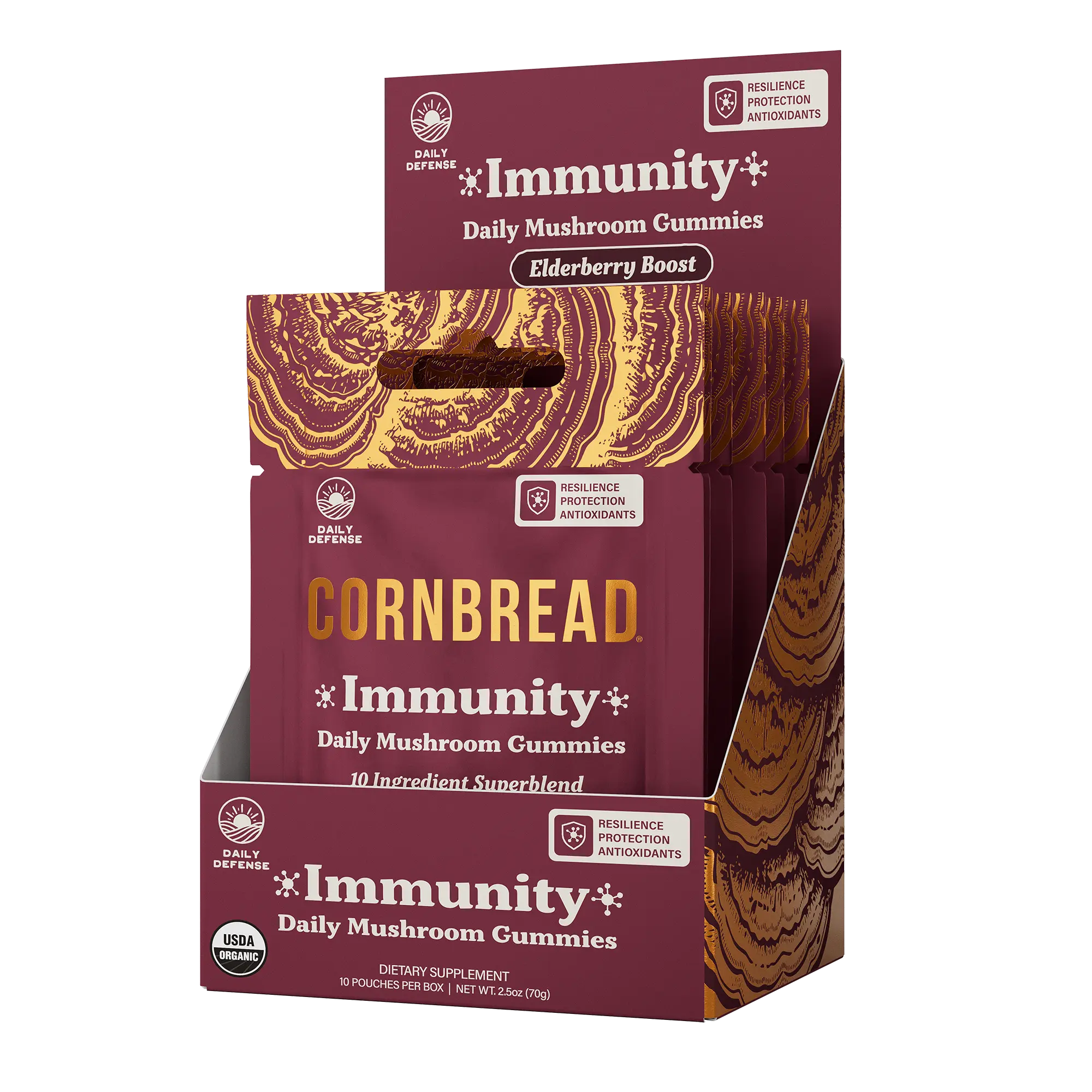 Immune Mushroom Gummy 2ct Sachet (10ct POP master box)