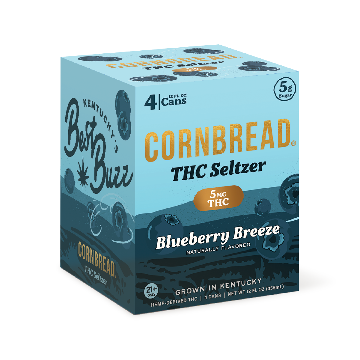 Blueberry Breeze THC Seltzer, 5mg - 24ct Case