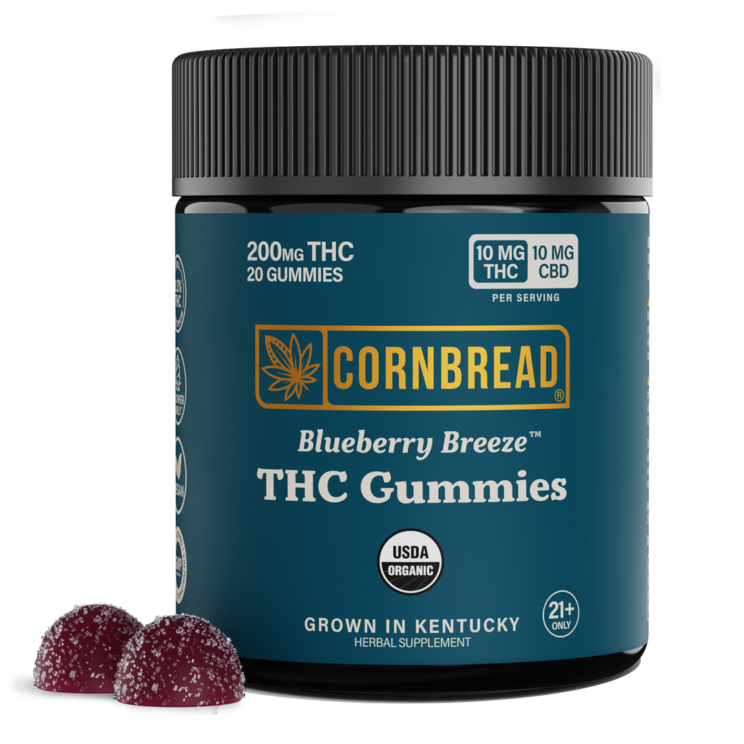 Blueberry Breeze THC Gummies, 10mg