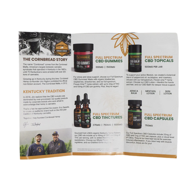 Trifold Brochure – Cornbread Hemp B2B