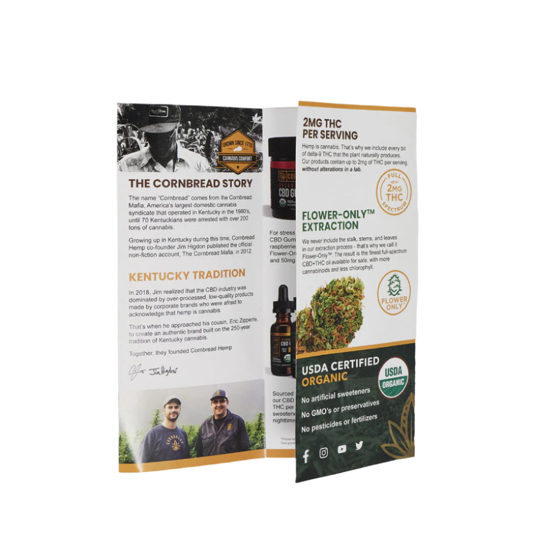 Trifold Brochure – Cornbread Hemp B2B